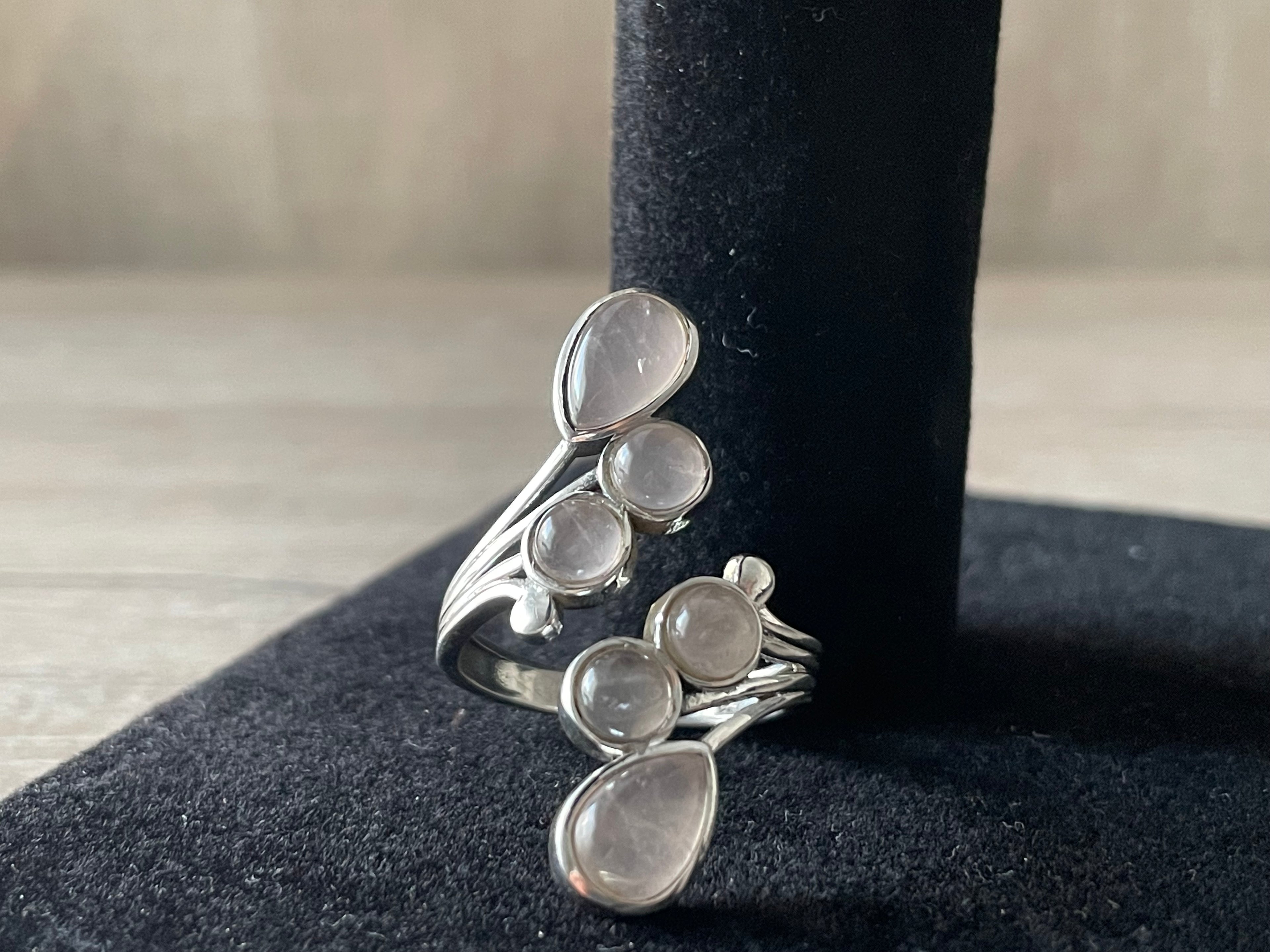 BAGUE ARGENT QUARTZ ROSE