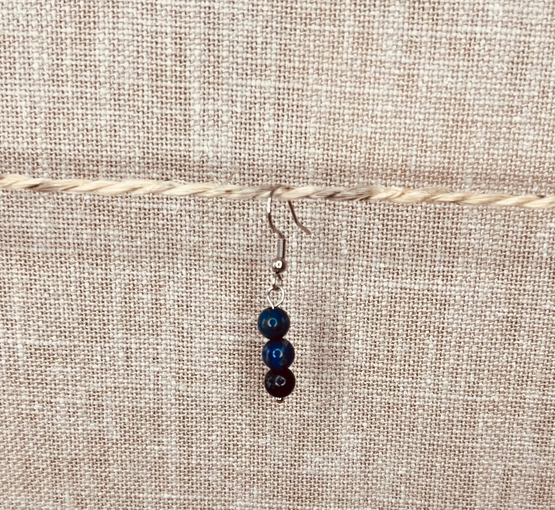 BOUCLE D'OREILLES LAPIS LAZULI
