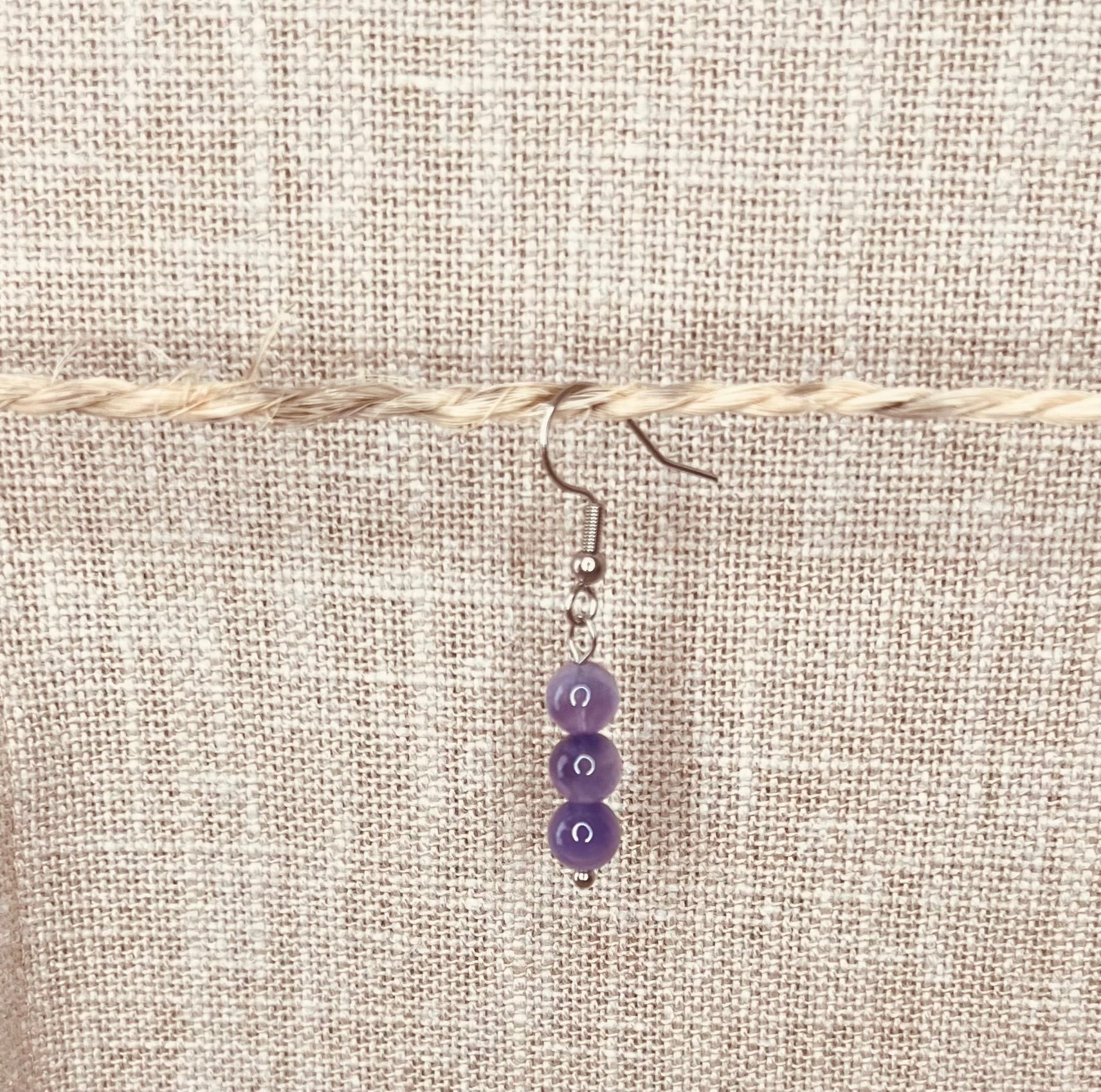 BOUCLES D'OREILLES AMETHYSTE